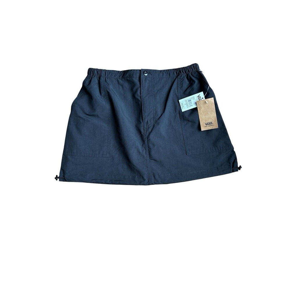 VANS Riley Black Parachute Short Skirt Size Small NWT $50